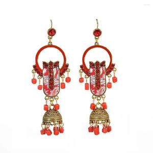 Dangle Earrings Gypsy Ethnic Vintage Jewelry Colorful Jhumka For Women Small Bead Tassel Drop Bohemia Party Gift