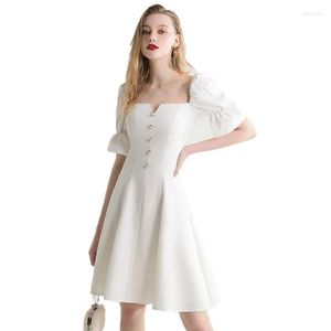 Abbigliamento etnico Bianco francese cinese orientale Slim Short Wedding Women Sexy Cheongsam Abito da sera Abiti da principessa eleganti Qipao moderno