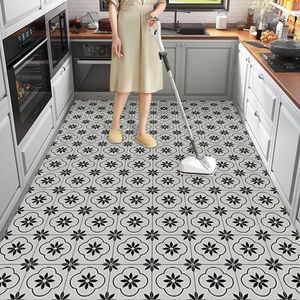 Carpet Wipe Clean Oil-resistant Kitchen Rug Soft Living Room Carpet Waterproof Leather Balcony Carpets Home Non-slip Door Mat R230607