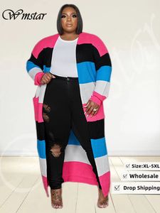 Женские плюс размеры верхняя одежда Wmstar Plus Size Outwear Женщины осени зимой одежды Кардиганы Свейтерные пальто