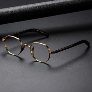 Designer-Strandpaar-Sonnenbrille für Herren und Damen 20 % Rabatt Wannian-Schildpattrahmen aus japanischem Reintitan mit 132-Platten-Brille mit kleinem Gesicht und hoher Kurzsichtigkeit