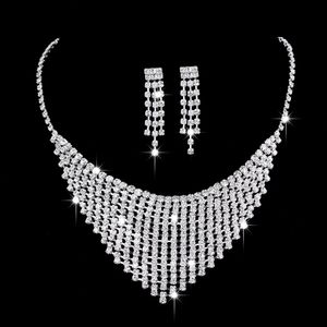 Exquisite Wedding Party Jewelry Set High Quality Bridal Necklace Earring
