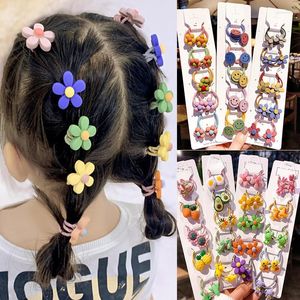 Hair Accessories 10Pcs/Set Cute Star Animals Flower Baby Bands Scrunchies Ponytail Holder Headbands Rollers Girls