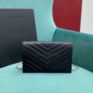 10a y designer ska väskor woc mode lyxiga läderväskor handväskor ny stil kvinna lady plånbok crossbody väska kohide vanlig klassisk kedjarkorthållare