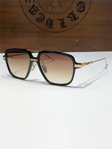 Óculos de sol quadrados com design de moda Chrome Hearts 8182 armação requintada estilo punk rock vintage de alta qualidade ao ar livre óculos de proteção UV400