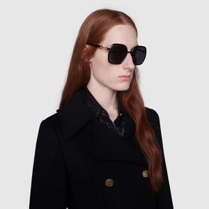 5A Gözlük G0890 Kare Çerçeve Gözlükler İndirim Tasarımcısı Kadınlar için Güneş Gözlüğü% 100 UVA/UVB Lensler Toz Torbası Kutusu Fendave