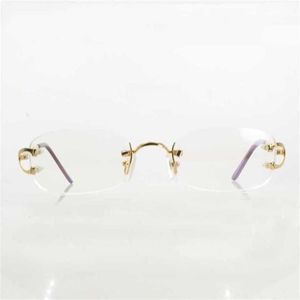 Luxury Designer Fashion Sunglasses 20% Off Vintage Eye For Women Metal Clear Rimless Optical Glasses Frame Womens Eyeglasses Brand Men AccessoriesKajia