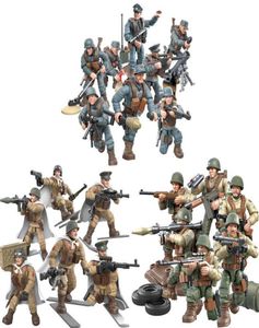 WW2 Battle of Rhineland Mosca Mega Block Figure World Guerues penetra nelle pistole per armi posteriori dei nemici giocattolo di mattoni Y5955232