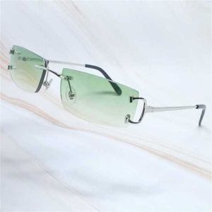 20% RABATT Neue Herren- und Damen-Sonnenbrillen von Luxusdesignern 20% Rabatt auf Metallbrillen Herrenbrillen Damenrahmen Big Gold Glass Frame for Mens Randless Sunglass ShadesKajia