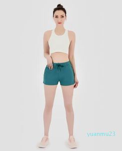 Womens Yoga Shorts Feminine Casual shaping Outfits Cinchable Drawcord Running Short Pants Ladies Sportswear Solid Color Girls Exercise 44 Wear