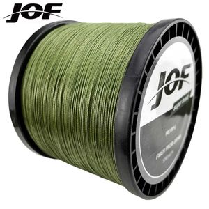 Fishing Accessories JOF 4 Strands Woven wire 1000M 500M 300M 100M PE Braided Fishing Line Multifilament Smooth Strong 18 28 35 40 50 60 80LB 120LB P230325