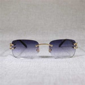 Óculos de sol de designer de luxo 20% de desconto em fios sem aro vintage homens Óculos de óculos transparentes para mulheres omenses para odos para quadros de metal externo Oculos gafaskajia