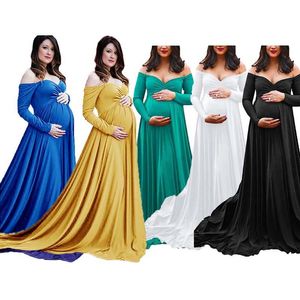 Moderskapsklänningar för po skjuter gravid klänning kvinnor sommar plus storlek graviditetskläder chiffong
