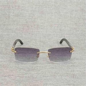 Kadın Moda Tasarımcısı Güneş Gözlüğü Vintage Doğal Ahşap Erkekler Buffalo Boynuz Çıkarsız Çerçeve gözlükler Açık Hava Aksesuar Oculos Square Gafas 012nkajia