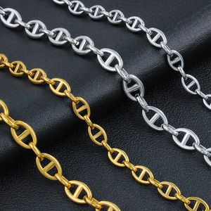 Catene In Acciaio Inossidabile Naso di Maiale Collana Catena a maglia Geometrica Oro/Argento Colore Uomo Donna Gioielli Fatti A Mano Regalo YS163Chains