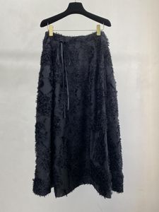 Spódnice retro fringe jacquard pół spódnicy super wysoka tekstura dostojna shu yuan fan