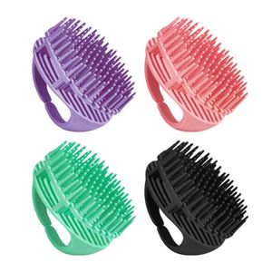 Soft Silicone Hair Brush Massage Comb Head Cleaning Scalp Untangling Hair Makes Hair Smooth Brushes Hollow Out 2269