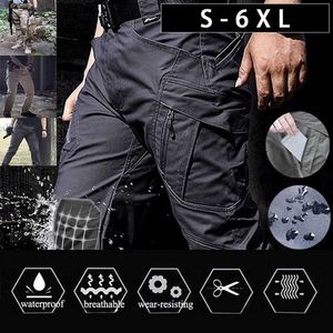 Pantaloni da uomo Pantaloni cargo da uomo Pantaloni da uomo tattici multitasche Pantaloni casual da combattimento dell'esercito militare Pantaloni da trekking impermeabili Plus Size 6Xl W0325