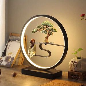 Night Lights Table Lamp Bedroom Bedside Lamp Desk Study Dormitory Eye Protection Night Light Retro Living Room Decorative Table Lamp P230325