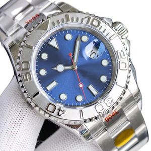 Yatchmaster wysokiej jakości reloj mujer korona zegarki 40mm czarna tarcza automatyczne mechaniczne szafirowe szkło klasyczne składane Luminous hombre montre de luxe męskie zegarki