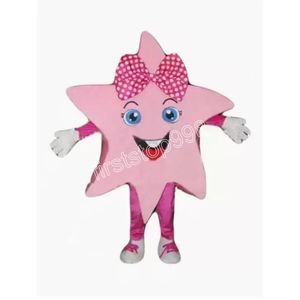 Nowy Happy Pink Star Mascot Costumes Christmas Fancy Dress Cartoon Postacie strój dla dorosłych rozmiar reklamy wielkanocnej