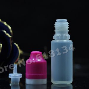 garrafa de perfume 15000pcs anti -vazamento 10 ml garrafa de conta -gotas de plástico espremida com tampa à prova de crianças e violação evidente