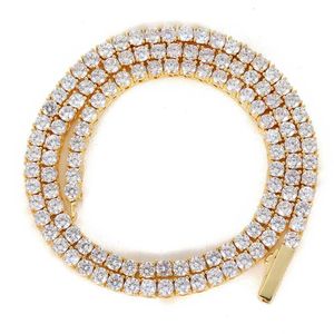 Gioielli di moda Collana da tennis designer argento catena d'oro diamante zircone rame per uomo 3mm 4mm 5mm catene 16/18/20 pollici gioielli per adulti da 8 pollici