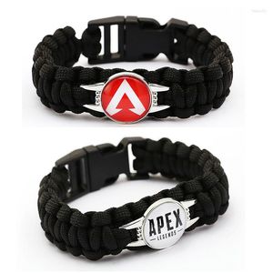 Charm Bracelets Game Apex Legends Bracelet For Men Black Rope Chain Homme Jewelry Wristband Friends Gift Pulsera Hombre