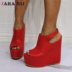 Sandals SaraIris Gladiator Summer On Sale Ankle Strap Peep Toe Platform Casual Wedges Quality Design Women Shoes