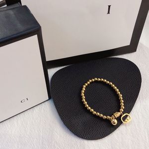 Fashion 18K Gold Bracelets chain Girl Letter Bracelet Vintage Design Jewelry Bracelet Spring Simple stainless steel Accessories Gift Bnagle With Box