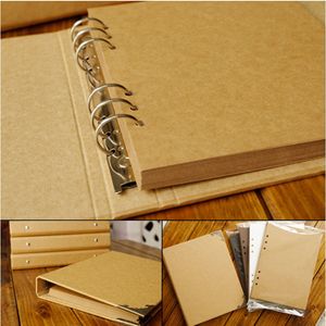 名刺ファイル40ページWeddingBabydiylooseleaf POアルバムスクラップブックブランクカバーKraft for S Kids Case Binding230327