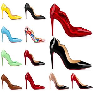 With Box Designer luxury Women Dress Shoes Luxurys Rivets Patent Leather Fashion Outdoor Sole Shoe Round Pointed Toes Pumps Wedding Party Sneakers 35-44