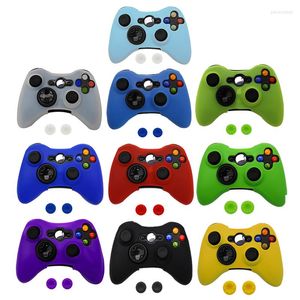 Game Controllers Silicone Protective Skin Case For XBox 360 Gamepad Rubber Shell Controller 2 Thumb Grips Caps