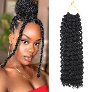 Passion Twist Hair Water Wave Crochet Braid 18 Inch Passion Pre Twisted Braids Water Wave Braiding Hair