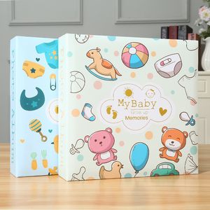 6Inches Handskriven PO Album Pocket Style Baby Growth Pos Collection Largecapacity Diy Memories Book Birthday Present 230327