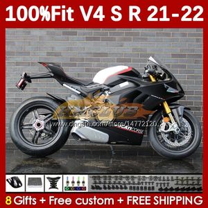 Owiewki motocyklowe dla Ducati Street Fighter Panigale V 4 V4 S R V4S V4R 2018-2022 Bodywork 167NO.17 V4-S V4-R 21 22 V-4S V-4R 2021 2022 Wtryskowe Matte Mat Mat Black Black Black Black Black Black Matte Black Black Matte Black Matt