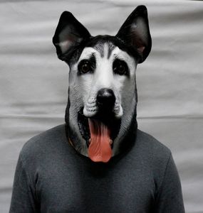 Maski imprezowe Halloween Siberian Husky Dog Lateks Mask Mask Mask Mask Mask