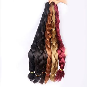 Kanekalon 82 polegadas 165g Ultra Braid Hair 100% Kanekalon Afrelle Fiber Jumbo Braids Braids Braiding Hair Extension