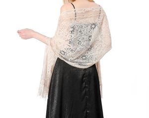 Women's Lace Shawls Wraps Others Apparel Formal Evening Party Dress Floral Lightweight Fringe Stole Bride Bridesmaid Veil for Wedding