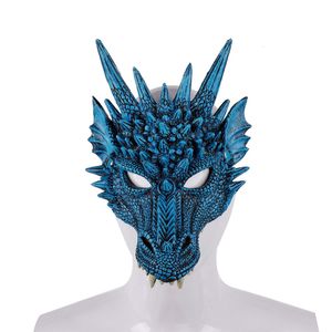 Maschere per feste Maschera di Halloween Mardi Gras Prom Festa di carnevale PU Schiuma 3D Maschera di drago animale Maschera di travestimento di terrore 230327