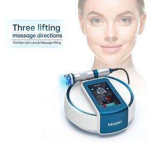 4 I 1 Bio Pen T6 RF Ansiktslyftning EMS Mikroström Blue Light Therapy Ansikt Roller Massage rynka borttagning Kroppsformning Fett upplös