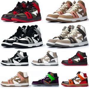 Mens Running Shoes APE STA 93 High Sneaker Black Light Grey Brown Grey Halloween Olive Green Red Orange Light Sand Men Women Trainers Spors Sneakers