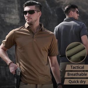 T-shirty męskie T-shirt Mężczyźni Mężczyźni Summer Short Sleeve TEE TEE Outdoor Tshirt Casual Clothing Army Trening plus taktyczne T-koszulka Mężczyźni 230327