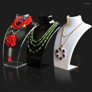 Smyckespåsar och tre färger 20 13,5 6 ​​cm Skyltdocka halsbandhänge Display Stand Holder Show Dekorera detaljhandelskryl