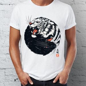 T-shirt da uomo T-shirt Taichi Tiger tradizionale Artsy