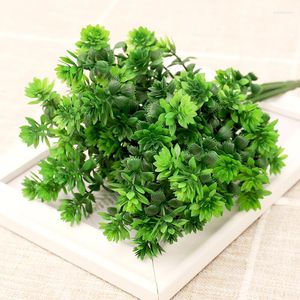 Decorative Flowers Leaves Flores DIY Home Decoration Accessories Plastic Decor Plant Fake Wreath Wedding Succulent Plants Artificial Fall