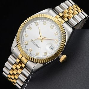 Goldarmbanduhren Uhren für Männer Automatisches Datum Lupenuhr 36 / 41mm Edelstahluhren Saphirglas wasserdicht Leuchtende Faltschließe Armbanduhren