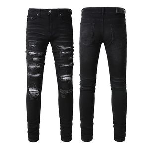 Herren Distressed Ripped Skinny Jeans Herren Jeans Slim Motorrad Moto Biker Kausal Herren Denim Hosen Hip Hop Herren Jeans119