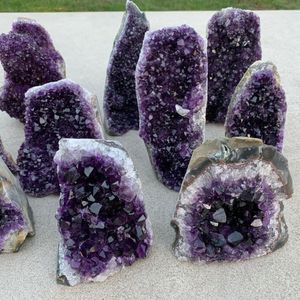 Outra decoração da casa Decoração Natural Amethyst Geode Quartz Cluster Crystal Specimen Energy Healing 230327