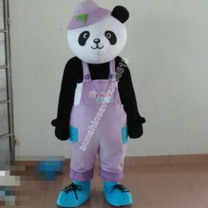 Hot Sales Cute Panda Mascot Costume Top Cartoon Anime theme character Carnival Unisex Adults Size Christmas Birthday Party Outdoor Outfit Suit